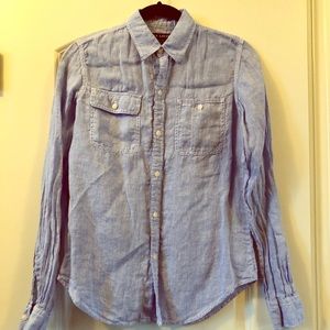 Ralph Lauren women's linen button down shirt
